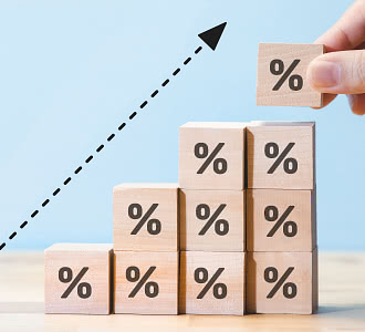 Kuva joka symboloi korkojen nousua