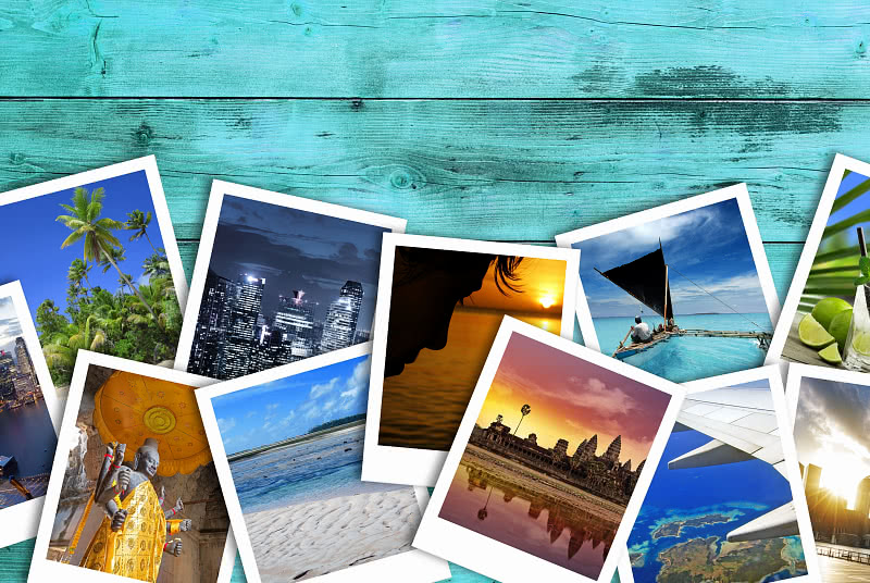 Paperille tulostettuja valokuvia